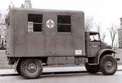 Mobile dental clinic of the Royal Canadian Dental Corps around 1942.