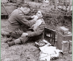 Dental care on the front during World War II.