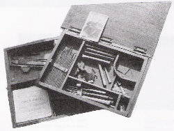 Kit portable de soins dentaires utilisé pendant la Guerre de Sécession (1861-1865).